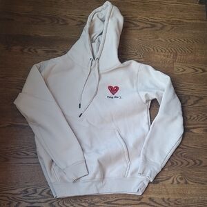 Cream Keith Haring Hoodie with Heart Logo